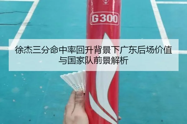 徐杰三分命中率回升背景下广东后场价值与国家队前景解析